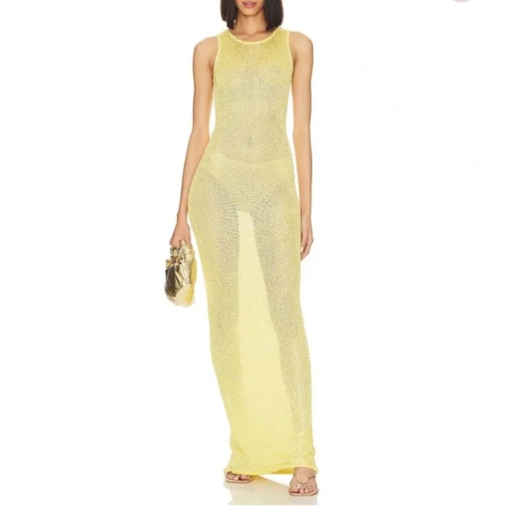 Natalia Dress - Chartreuse Sequin